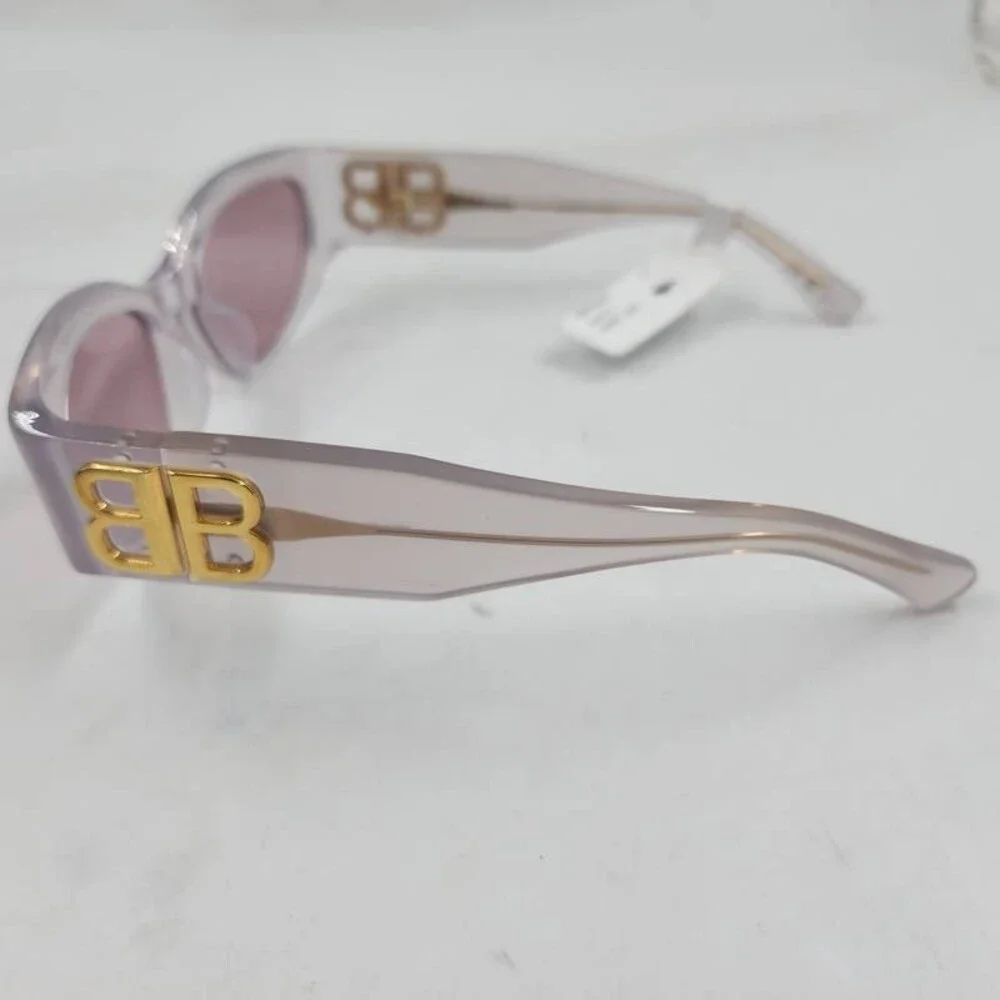 Balenciaga Asian Fit Sunglasses Women's 55 Transparent White - Picture 7 of 15